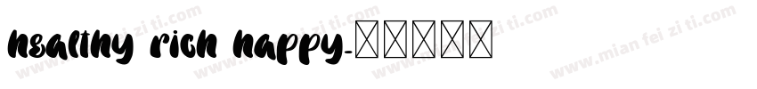 healthy rich happy字体转换